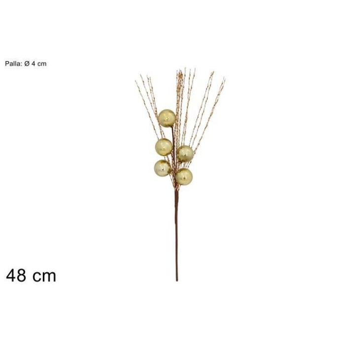 STELO 48 CM PALLE 4 CM FILI LAMINATI ORO